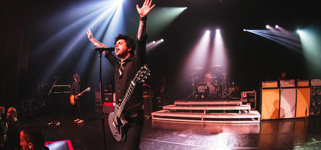 Concert lighting for Green Day